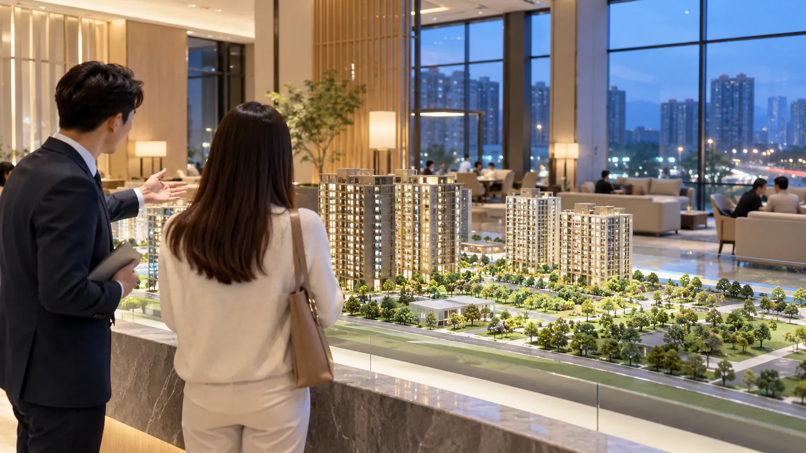 趁著假期走訪接待中心,從容透過建築模型細看街廓綠帶