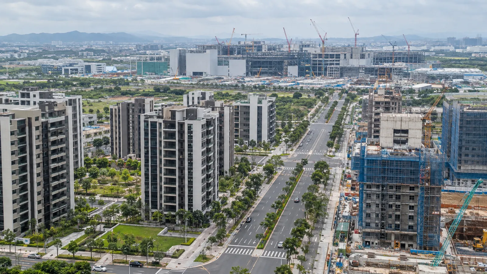 遠眺科技廠房動土興建,周邊新興住宅聚落也隨之成形。